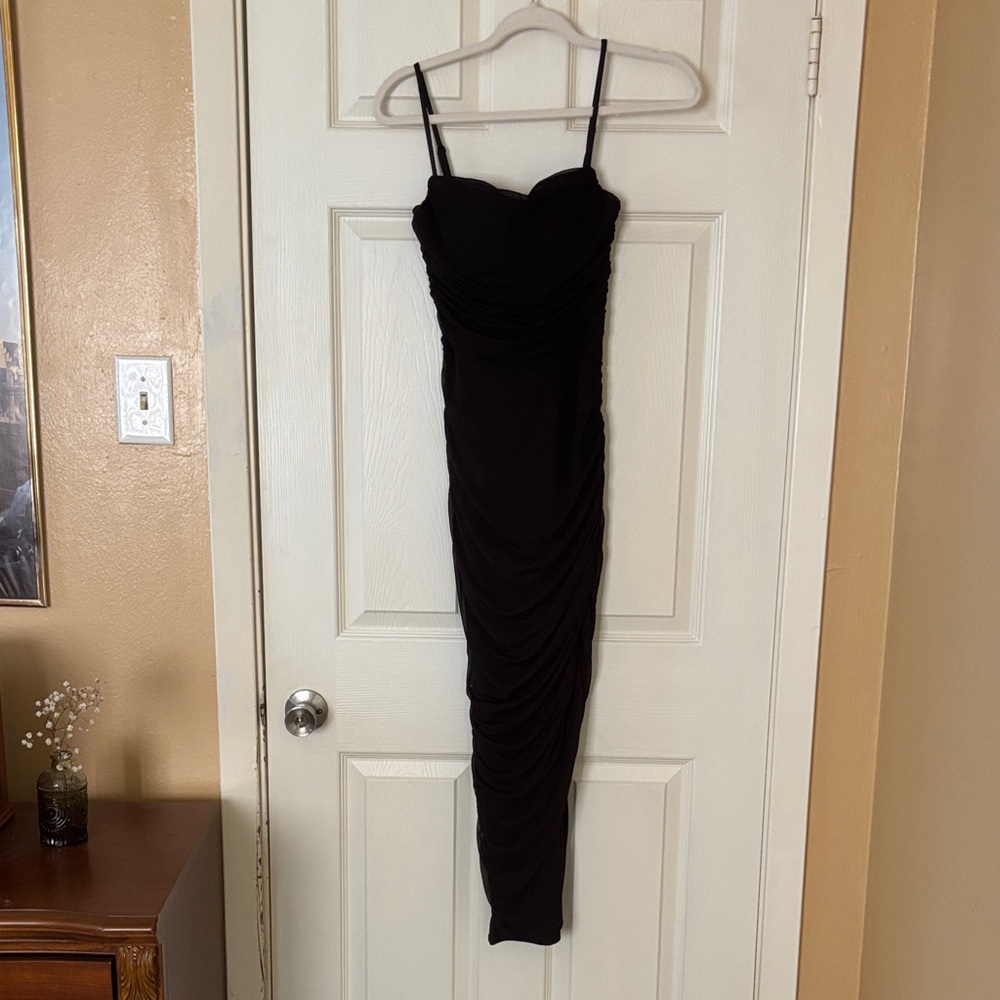 Express Black Strapless Dress